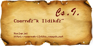 Csernák Ildikó névjegykártya