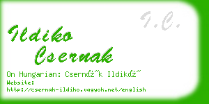 ildiko csernak business card